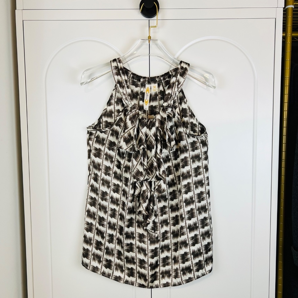 Adiva Women's Chocolate and Cream pattern Camisole Top